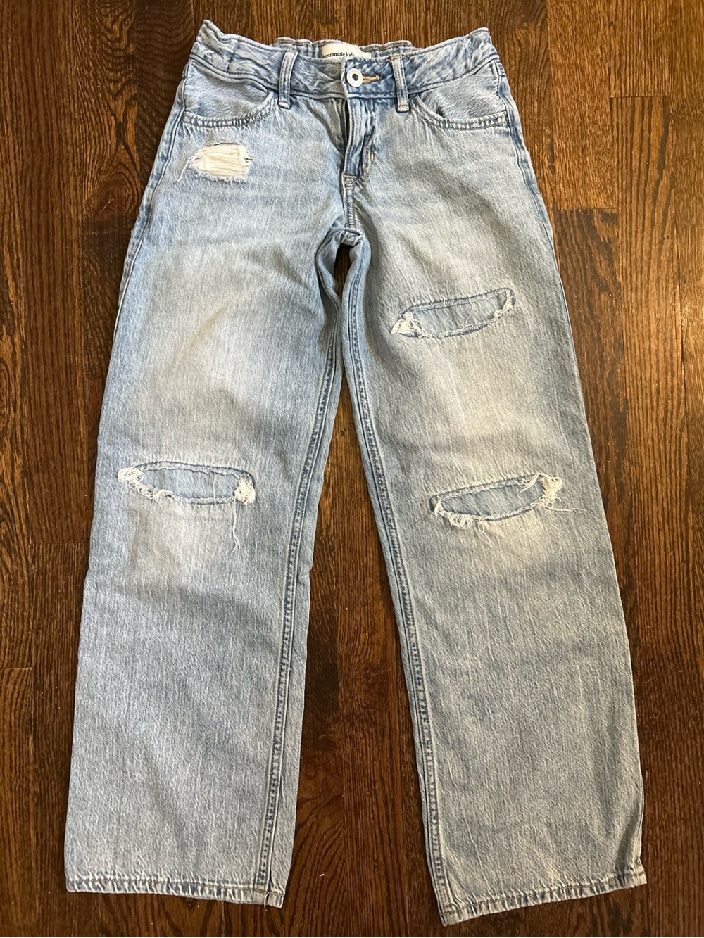 abercrombie kids low rise baggy jeans size 9/10 long
